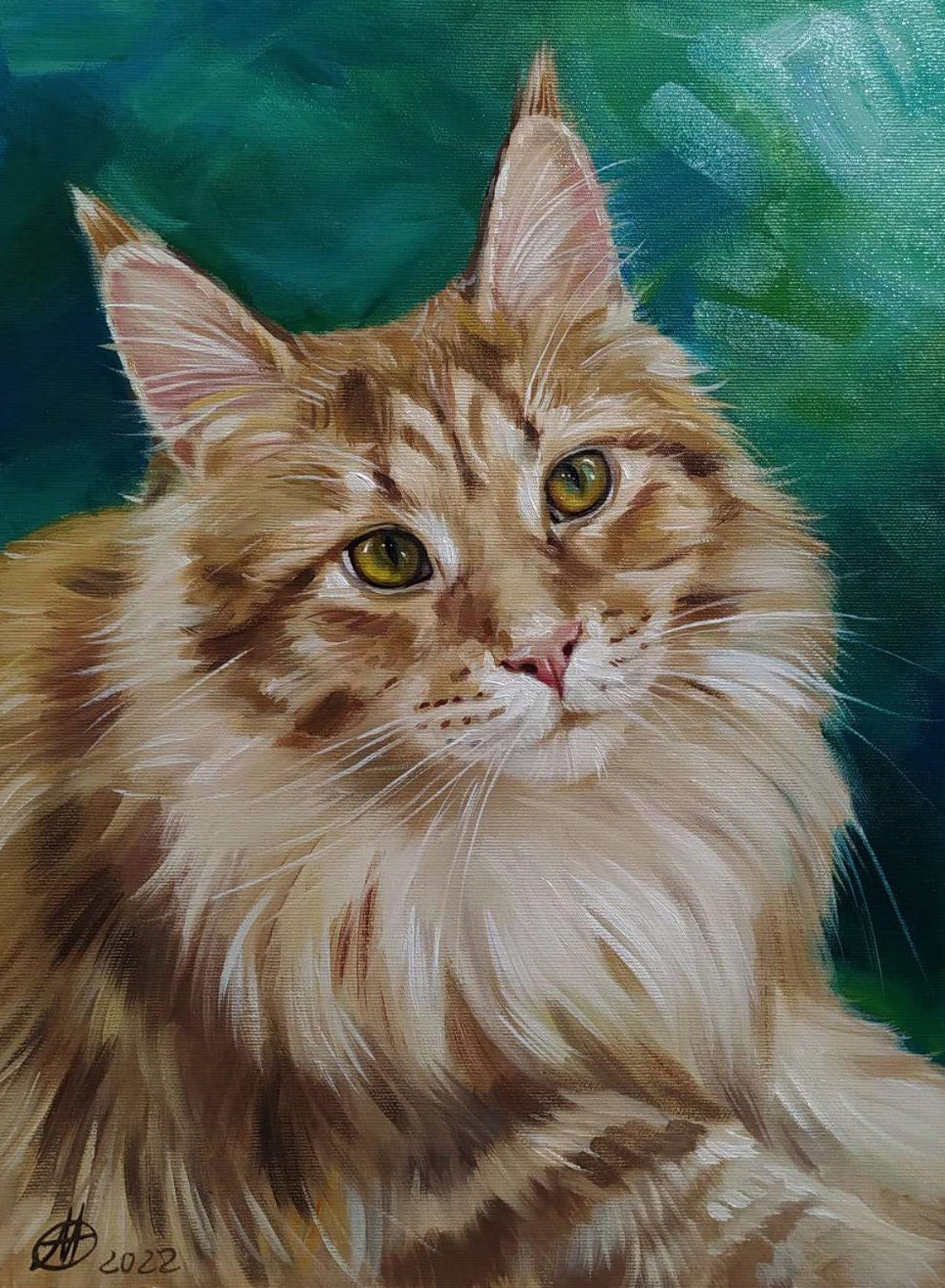Original Oil Pet Portrait Painting Unique And Heartfelt Gift Custom Oil Pet Portrait Painting Dog Cat Or Horse - Image 2