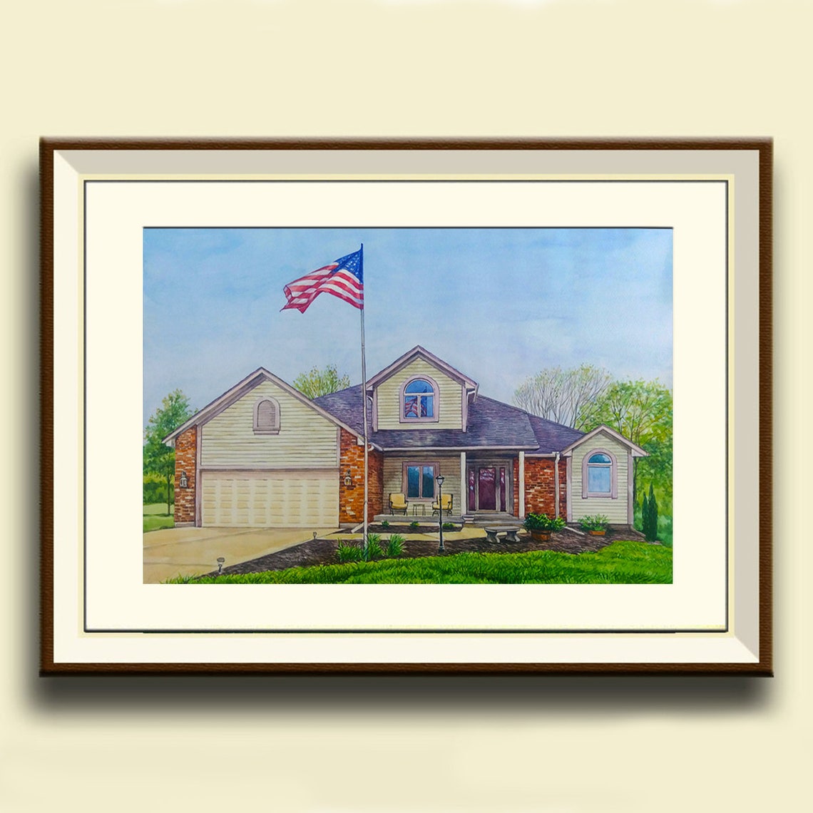 Home Portrait In Watercolor House Portrait Watercolor Wedding Venue Custom Illustration Custom Landscape Painting Drawing Of Home - Image 3