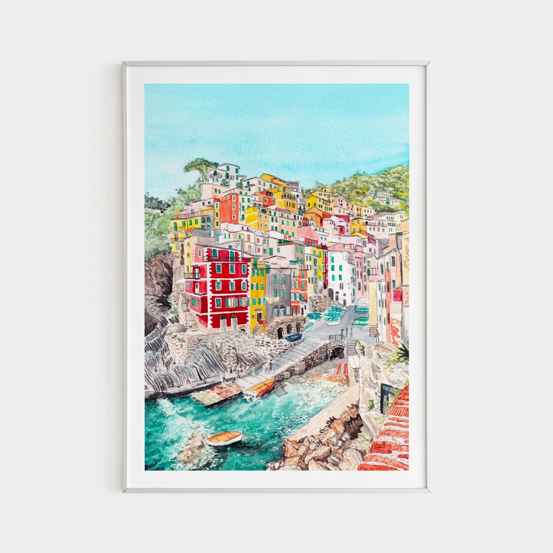 Cinque Terre Landscape, Italy Travel Art Print