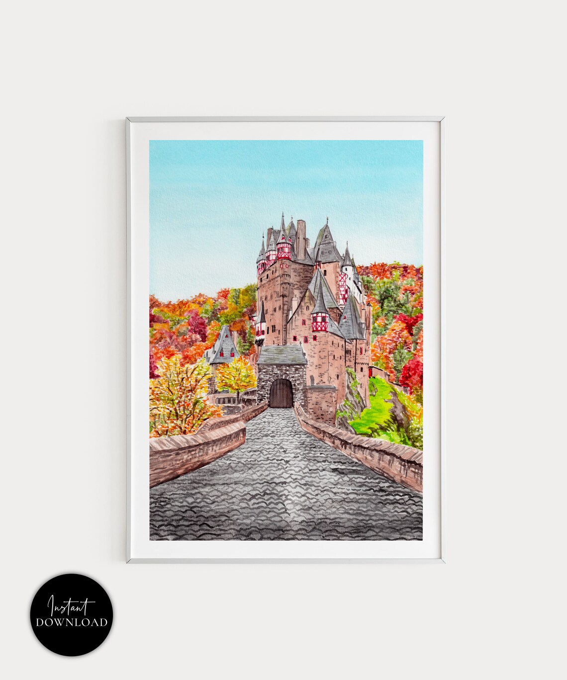 Burg Eltz Castle, Germany Travel Poster, Europe