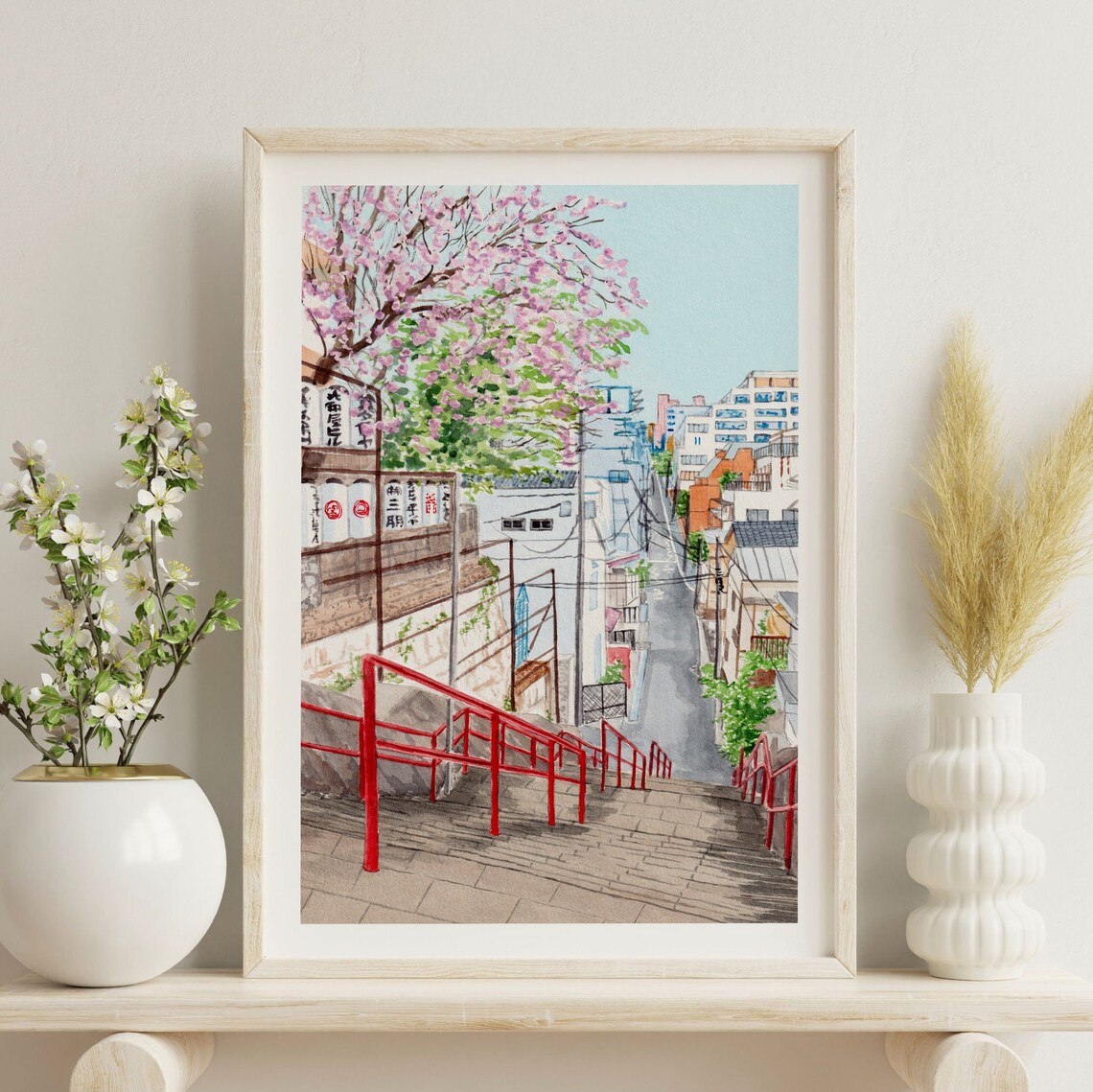 Tokyo Watercolor Cityscape Art Print, Japan Travel - Image 2