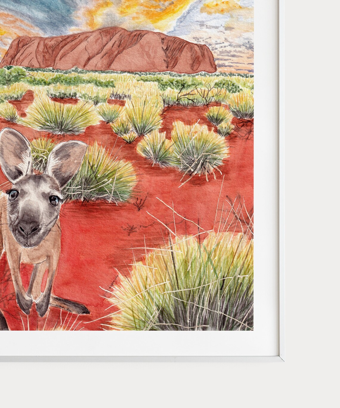 Uluru, Australia Travel Poster, Landscape Art Print - Image 3