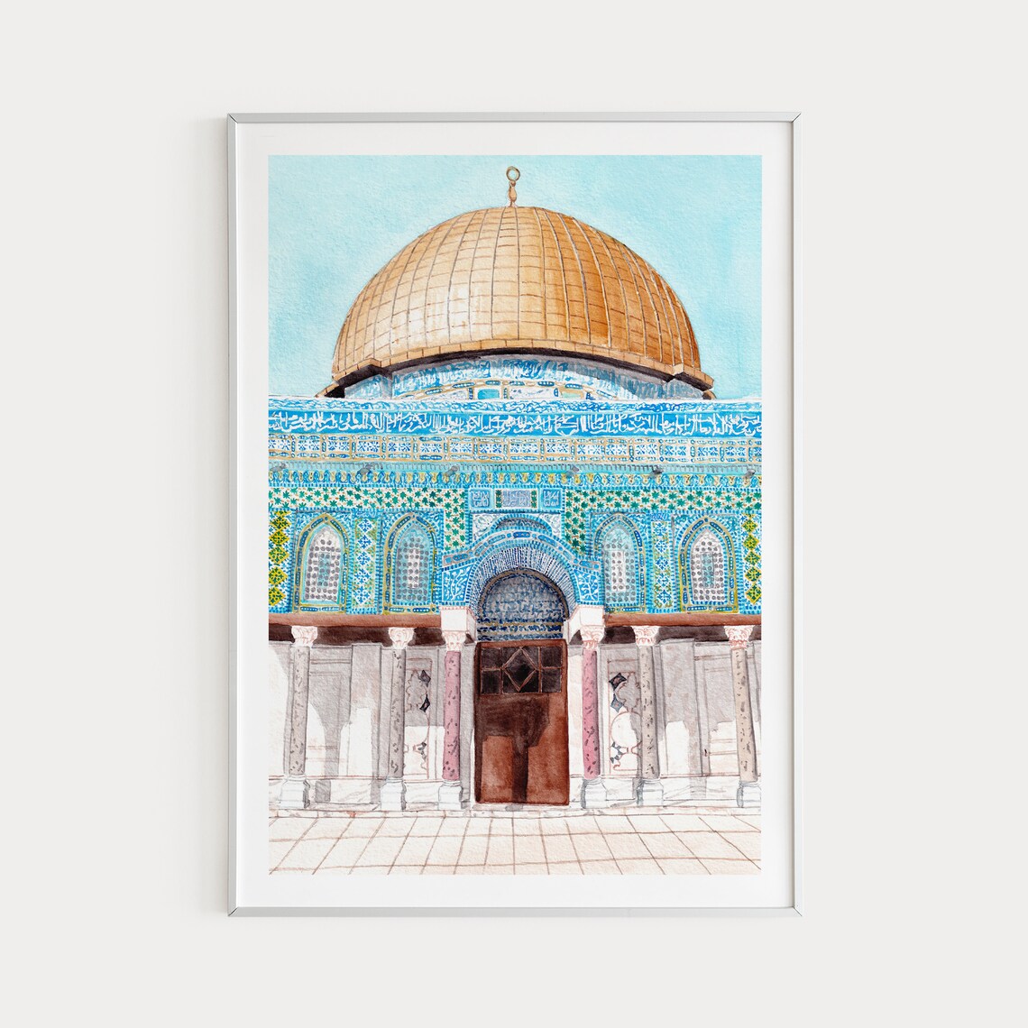 Al Aqsa Mosque, Jerusalem Islamic Wall Art Print