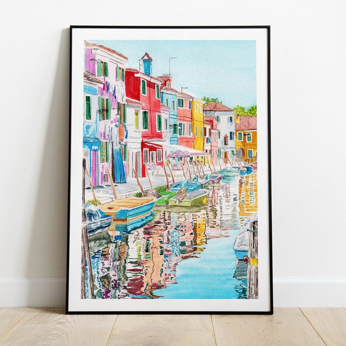 Burano Venice Italy Travel Poster, Art Print Gift - Image 2