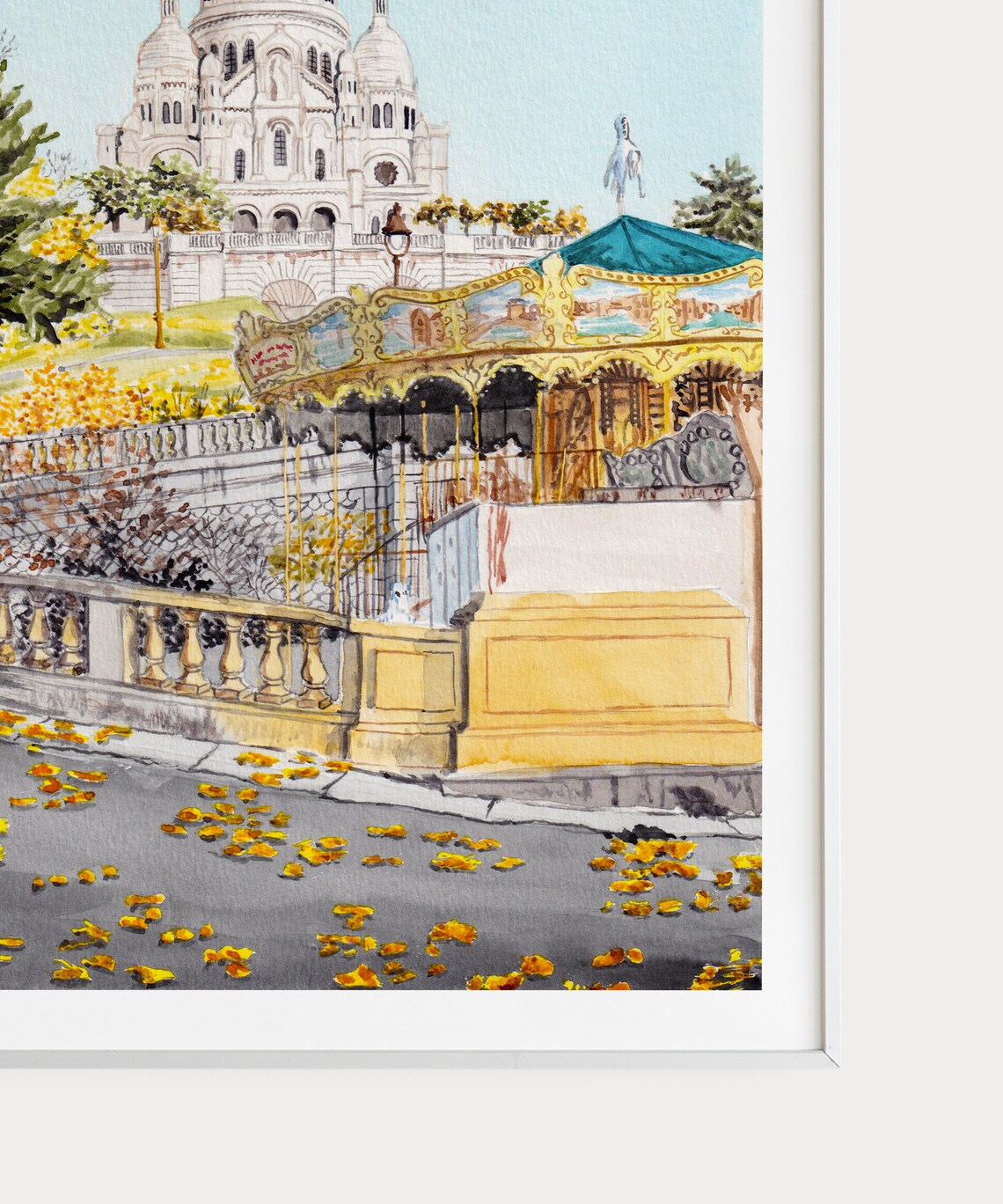 Sacre Coeur Montmartre Paris France Travel Poster - Image 3