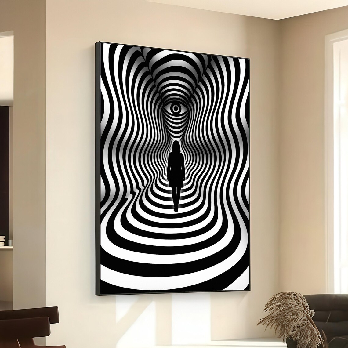 Surreal Optical Illusion Tunnel, Psychedelic Abstract