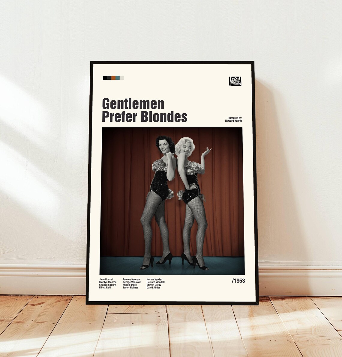 Gentlemen Prefer Blondes 1953 Marilyn Monroe Minimalist Movie Poster