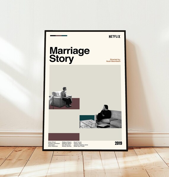 Marriage Story 2019 Noah Baumbach Minimalist Drama Film Movie Poster