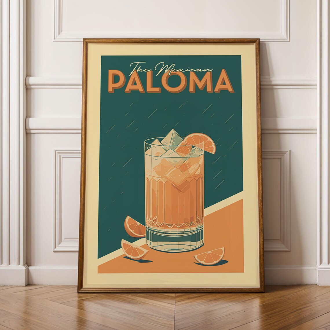 Paloma Cocktail Poster, Mid-Century Modern Art Print