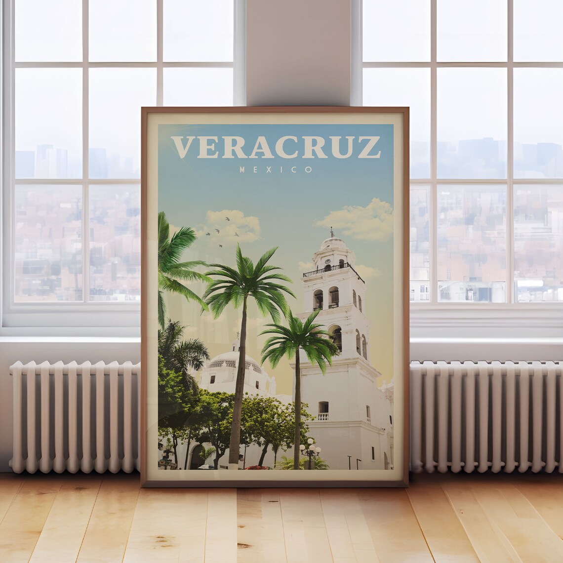Veracruz Mexico Travel Poster, Mexican Art Print