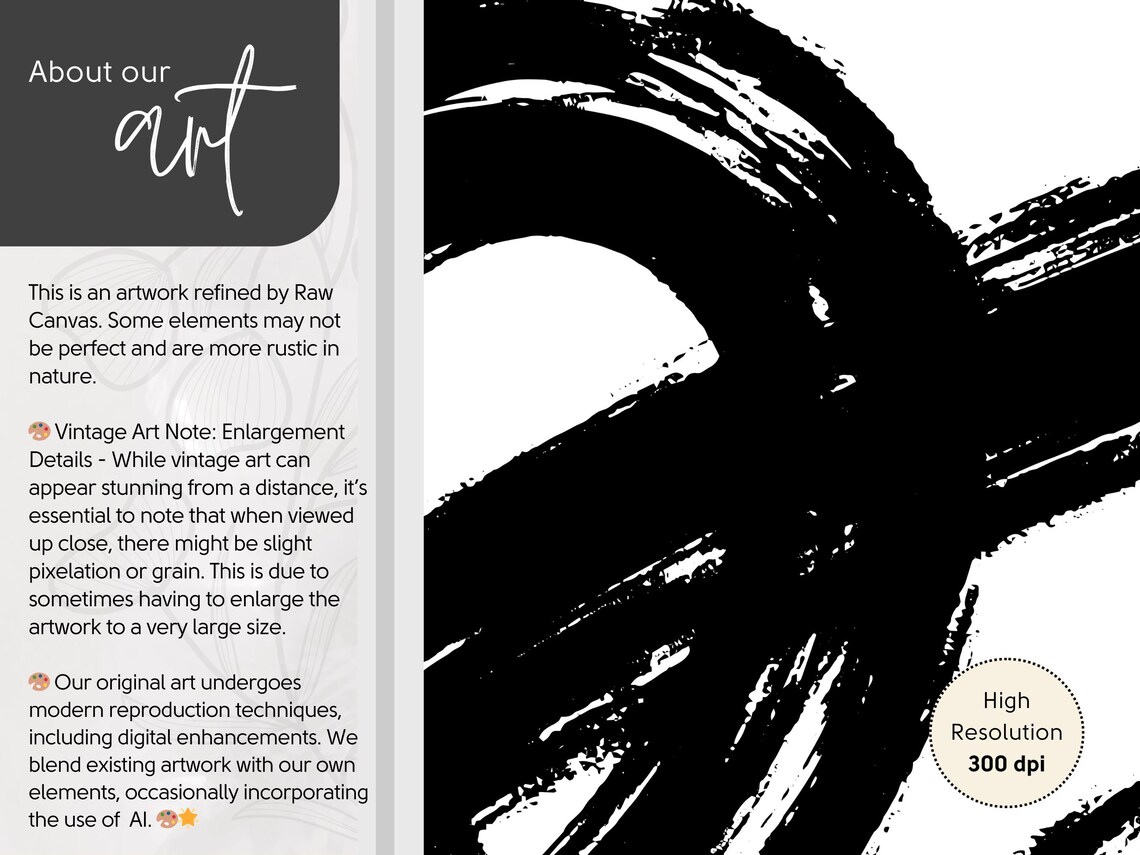 Black Brushstroke Modern Abstract Ink Line Art - Image 2