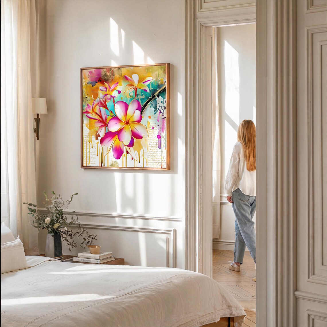 Floral Abstract Print, Modern Boho Watercolor Painting - Image 5