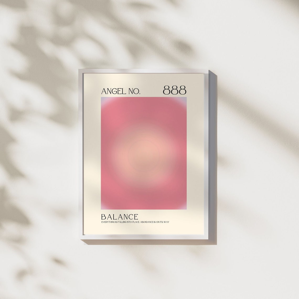 Angel Number 888 Spiritual Aura Poster Colourful Art Print Angel Number Wall Art Energy Wall Art Spiritual Poster - Image 4