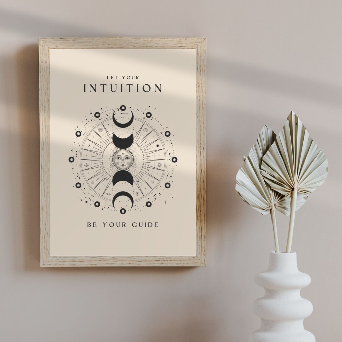 Let Your Intuition Be Your Guide Celestial Moon Phases Poster - Image 4