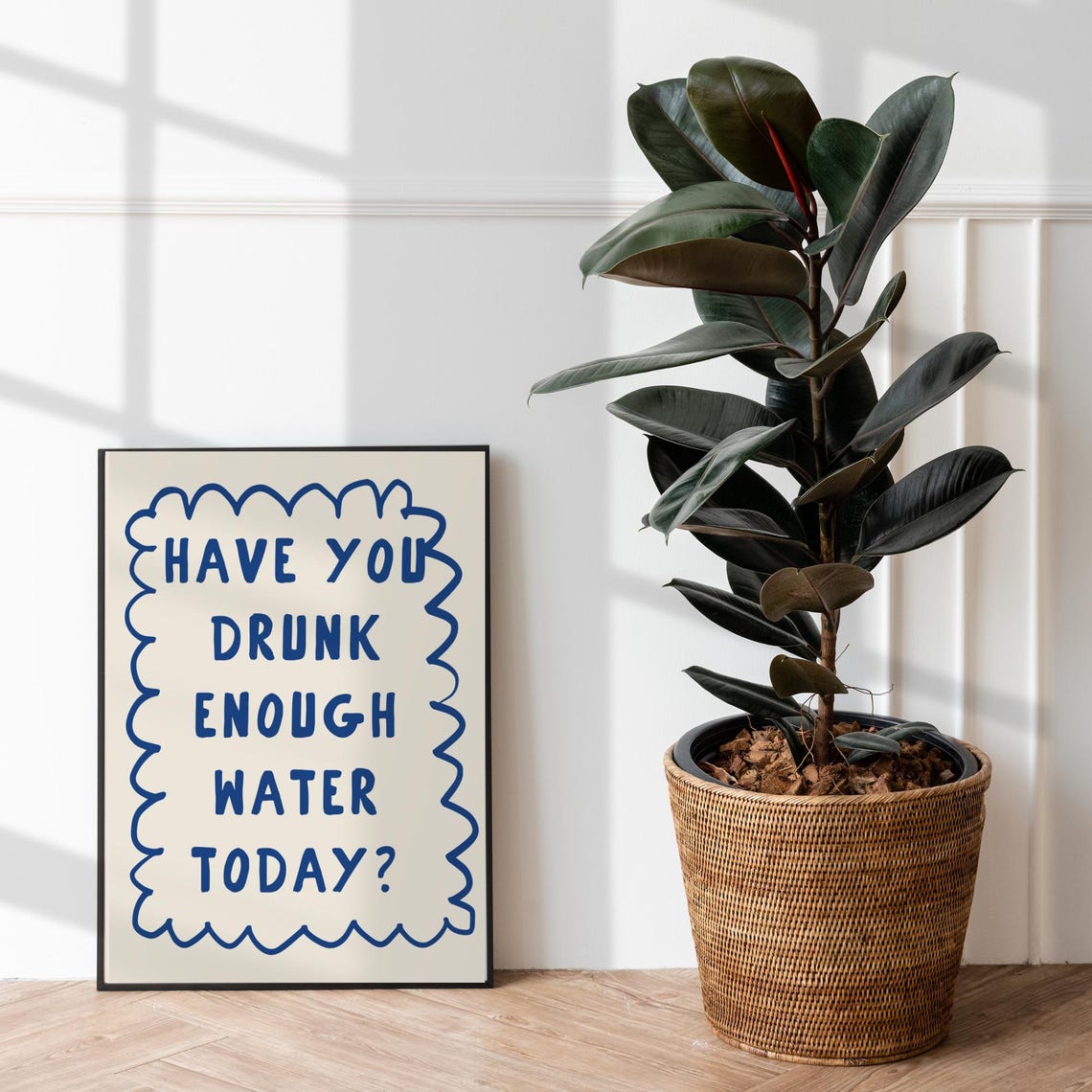 Have You Drunk Enough Water Today Funny Blue Hydration Poster - Image 4