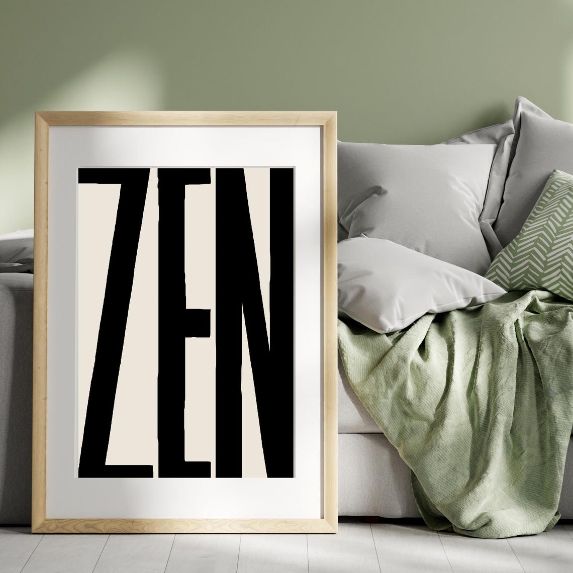 Zen Bold Black Typography Minimalist Modern Statement Poster - Image 2