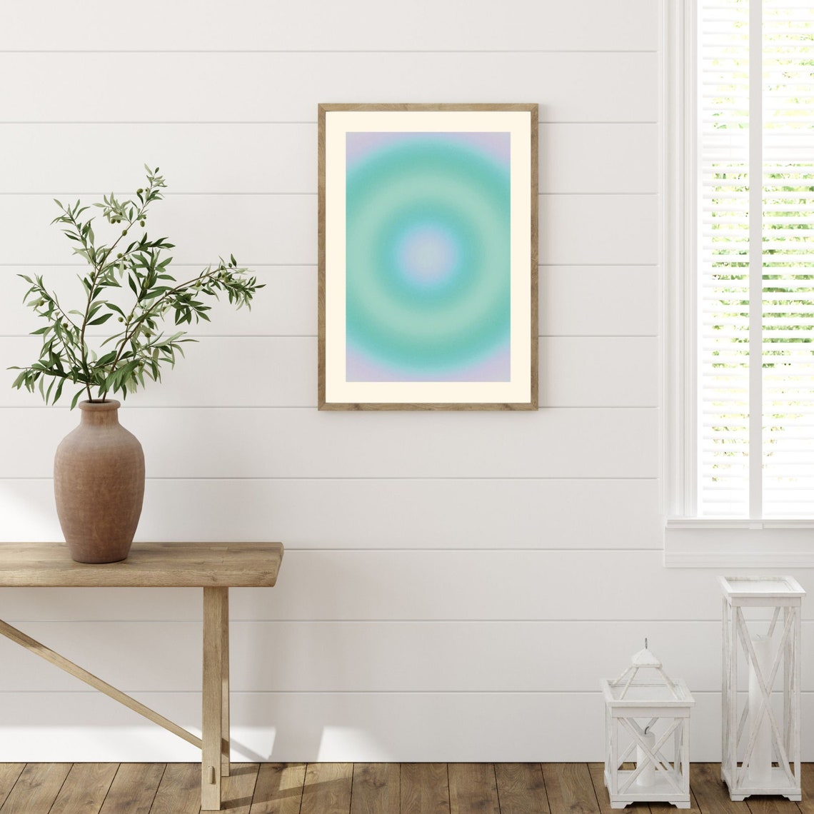 Green Aura Gradient Orb Minimal Spiritual Decorative Art Poster - Image 3