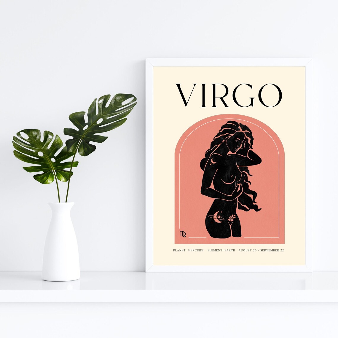 Virgo Zodiac Goddess Celestial Woman Astrology Star Sign Poster Art - Image 4