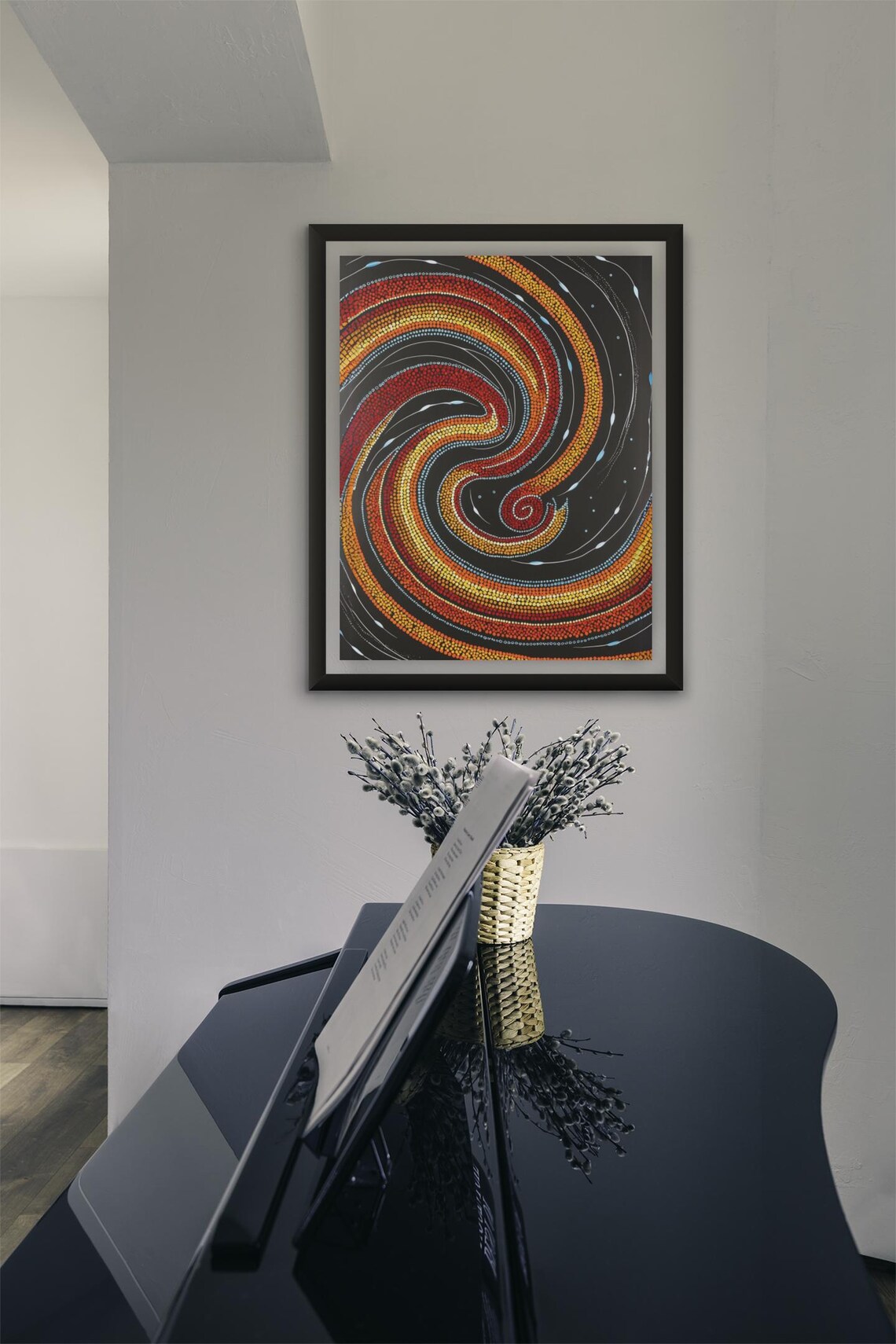 Aboriginal Dot Art Print, Australian Home Office Decor - Image 4