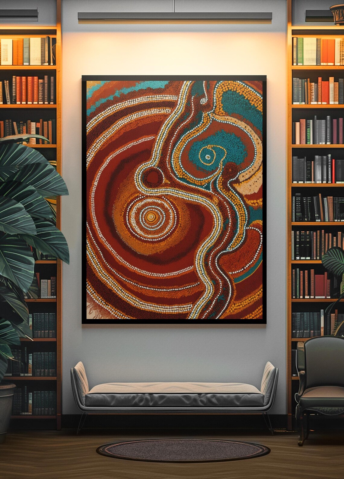 Aboriginal Dot Art Print, Australian Indigenous Decor - Image 4