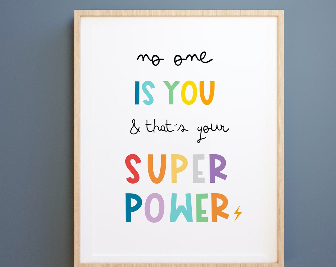 Positive Affirmations for Kids Art Print