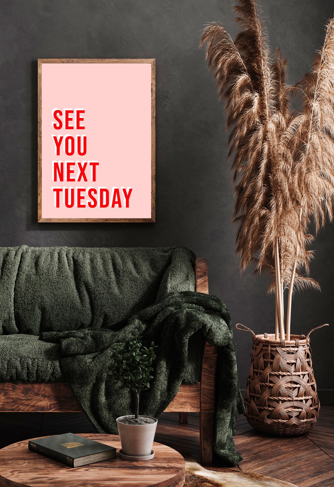 See You Next Tuesday Red Block Letter Cheeky Quote Typography Poster - Image 2