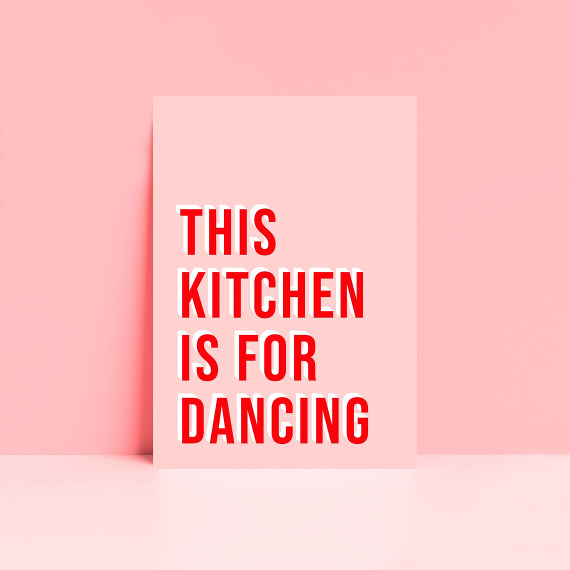 This Kitchen Is For Dancing Typography Kitchen Art Print - Image 2