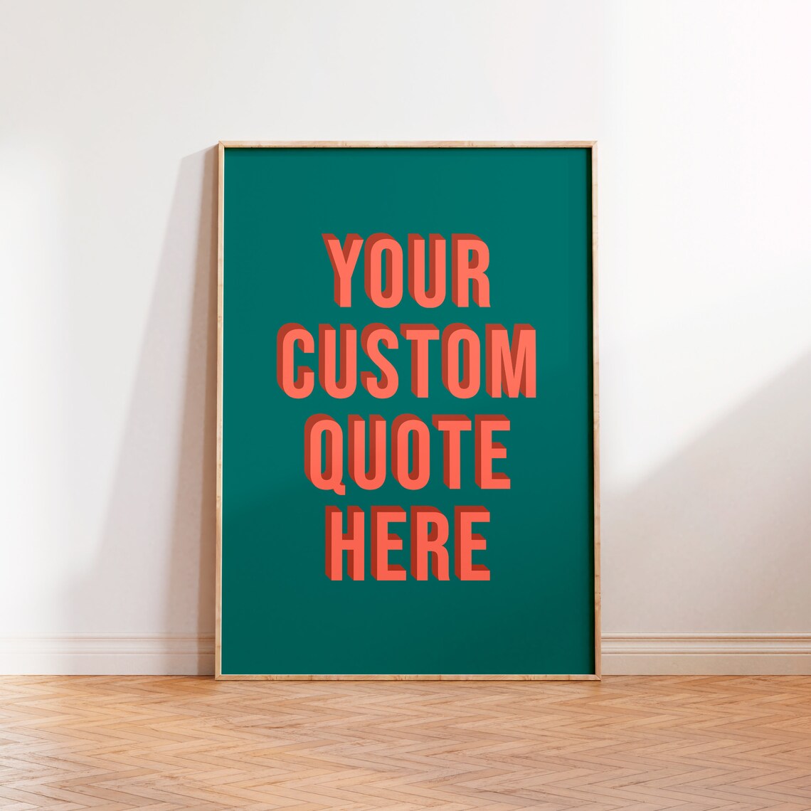 Bold Personalised Typography Custom Quote Poster - Image 2