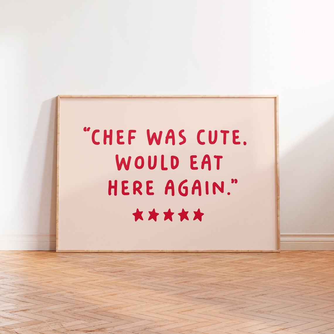 Chef Was Cute Would Eat Here Again Kitchen Art Print - Image 2