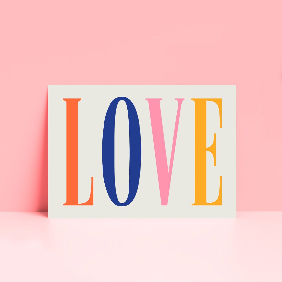 Love Bright Typography Wall Art Print, Gift For Her - Image 2