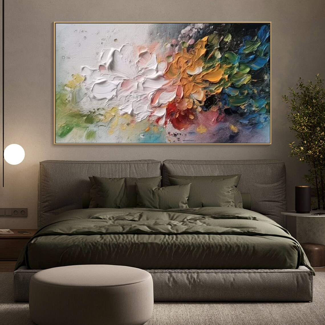 Abstract Flower Painting, Boho Botanical Art Print - Image 2