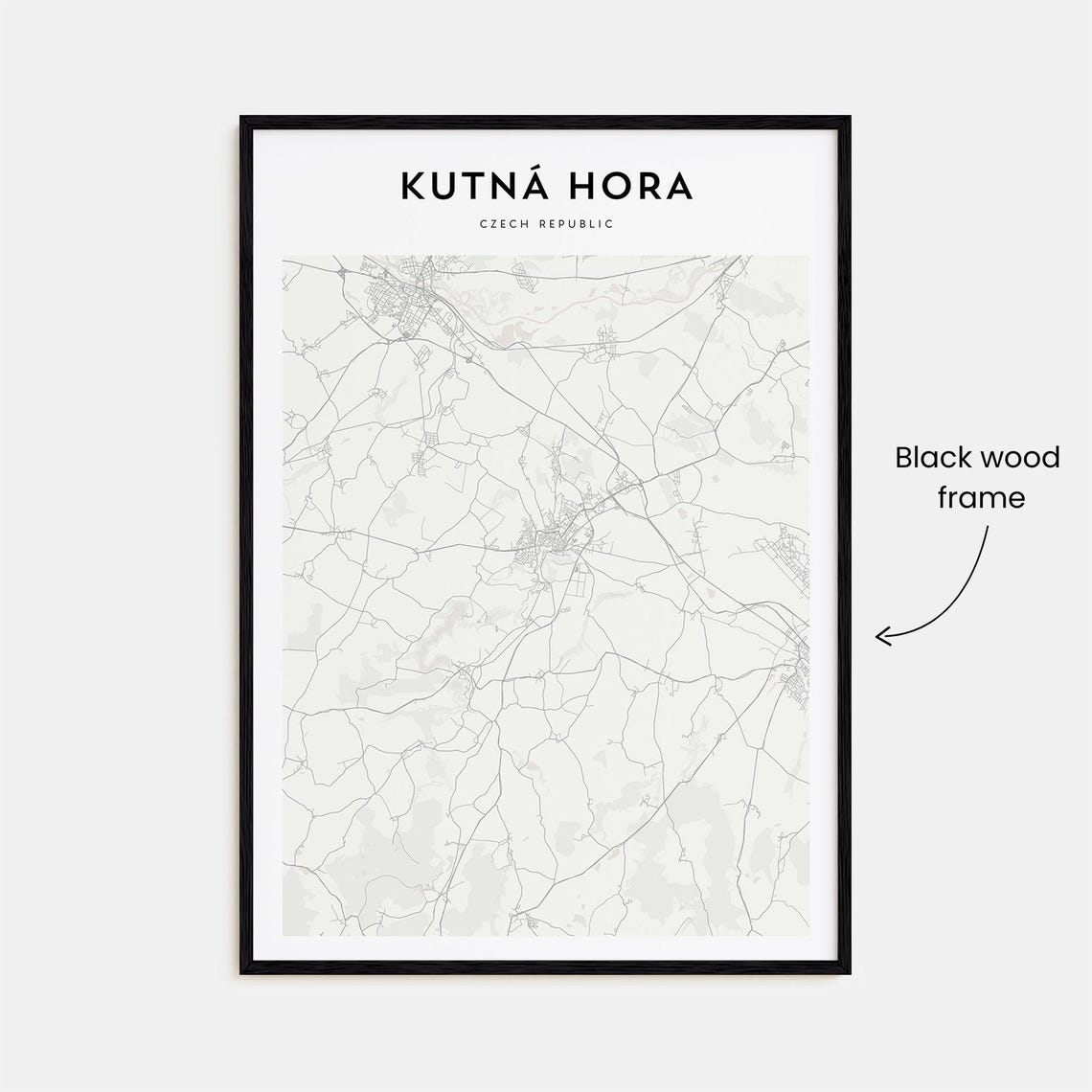 Kutna Hora Czech Republic Minimalist City Map Elegant Decor Art Poster - Image 3