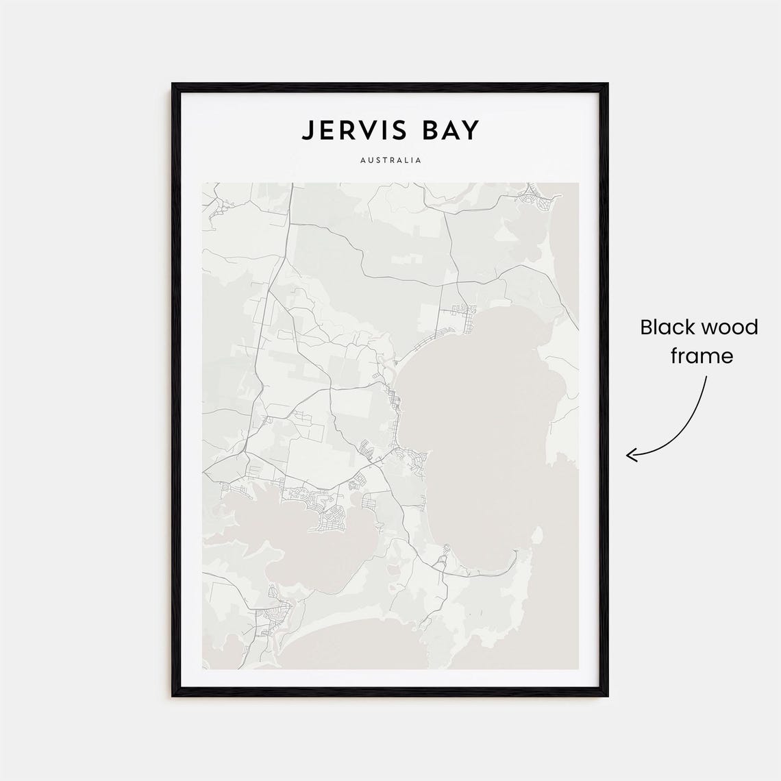 Jervis Bay Australia Minimalist Coastal City Map Line Art Poster - Image 3