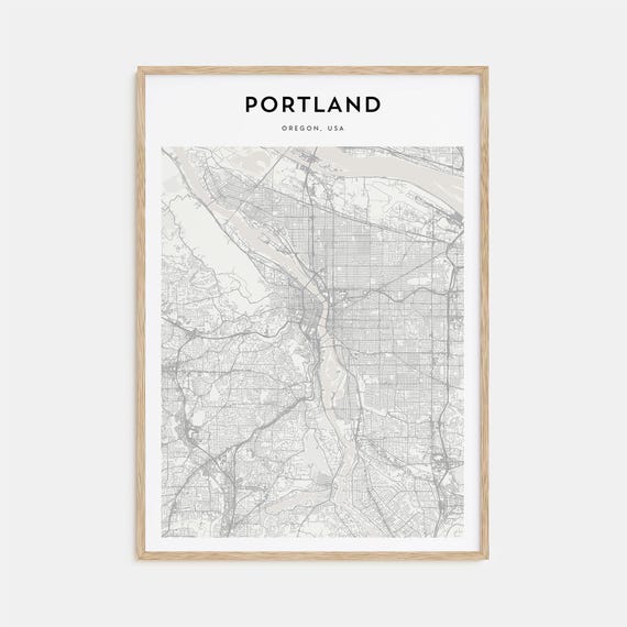Portland Personalized Map Poster, Oregon Travel Poster
