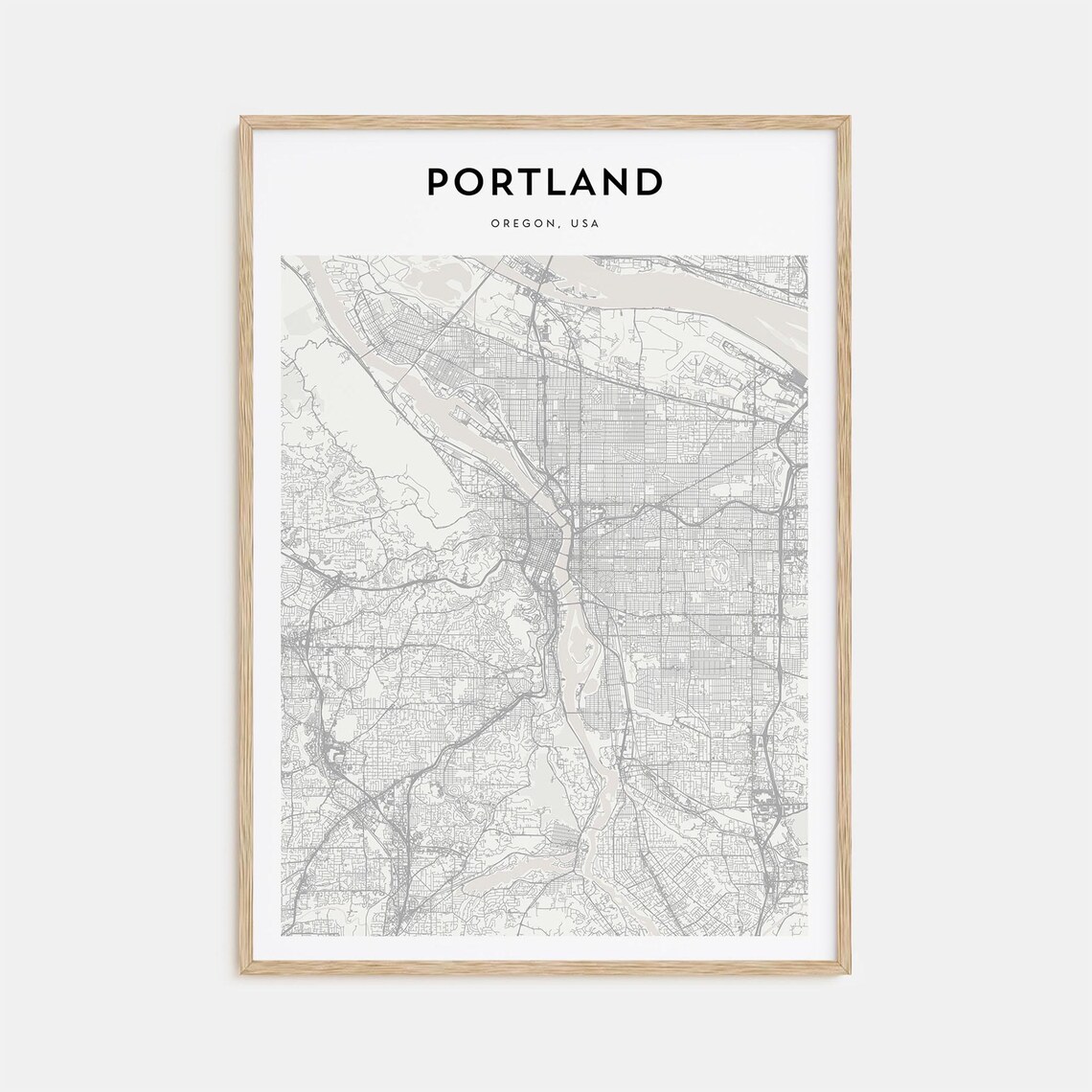 Portland Personalized Map Poster, Oregon Travel Poster