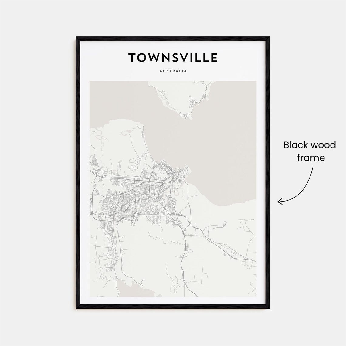 Townsville Map Poster Townsville Map Print Townsville Personalized Map Art Townsville Wall Art Townsville Travel Poster Travel Gift - Image 3