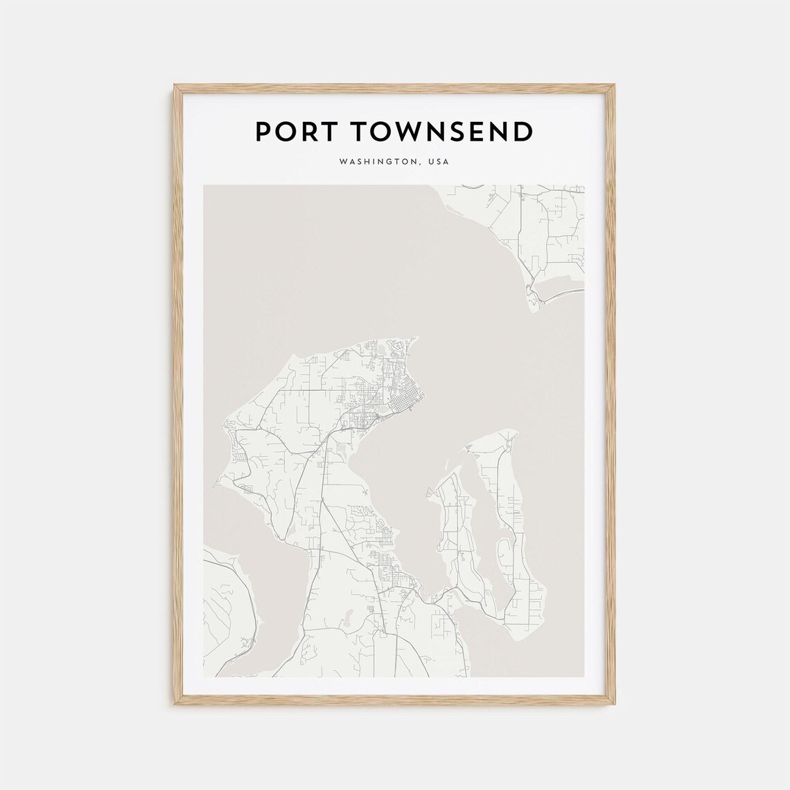Port Townsend Washington Minimalist City Map Street Art Poster