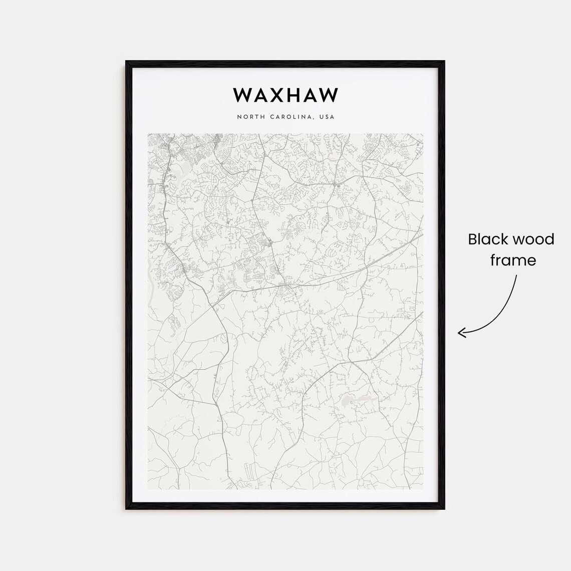 Waxhaw North Carolina Minimalist Street Map City Travel Poster - Image 3