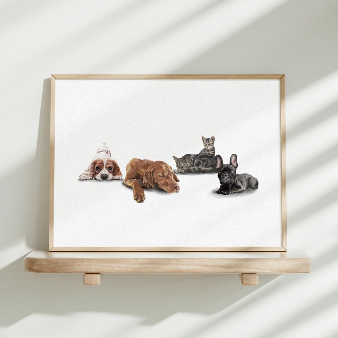 Cocker Spaniel Puppy Milo on Beach Custom Watercolor Portrait Poster - Image 2