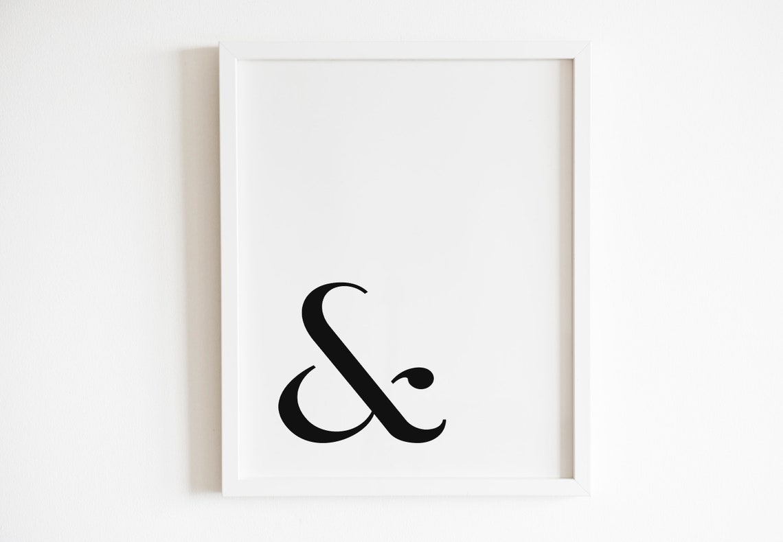 Elegant Ampersand Modern Serif Typography Symbol Decor Poster