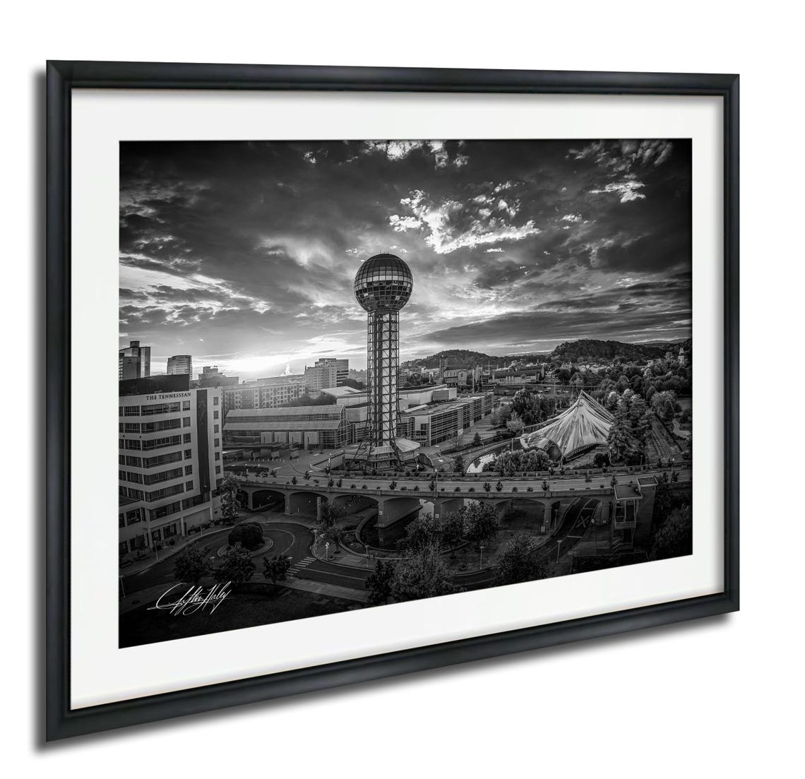 Knoxville Cityscape Print Autumn Sunrise Warm Fall Colors
