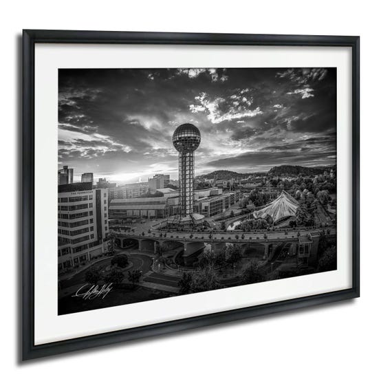 Knoxville Cityscape Print Autumn Sunrise Warm Fall Colors