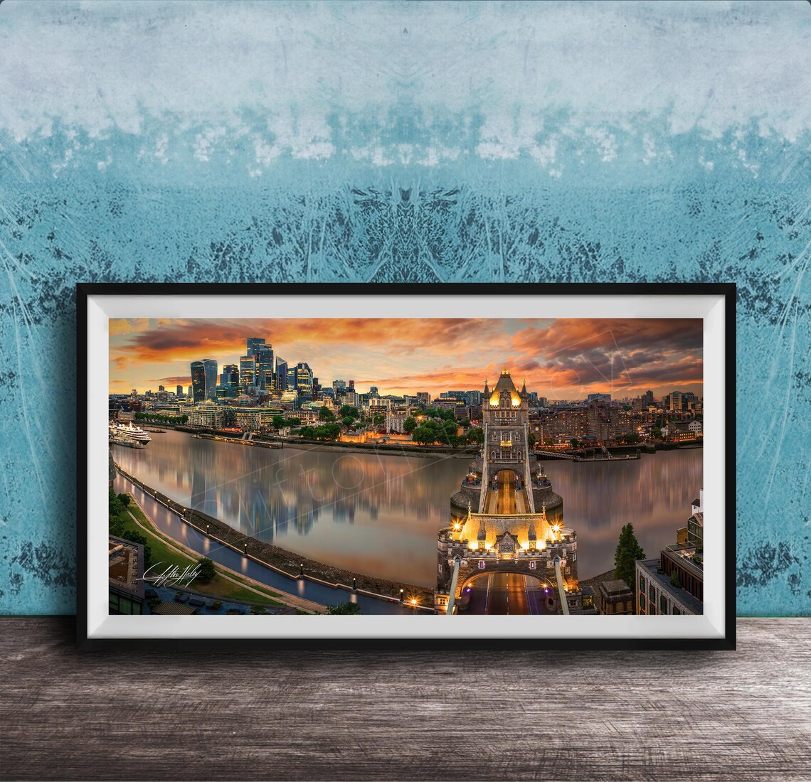 Tower Bridge London Wall Art Sunset With City Skyline