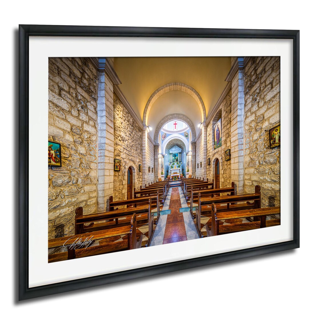 Historic Wedding Church At Cana Stone Interior Photography Art Print