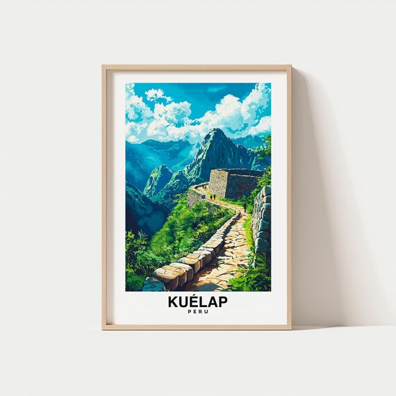 Kulap Print Peru Poster Views Art Charm Beauty Ancient Fortress Scenic Landscape Cultural Heritage