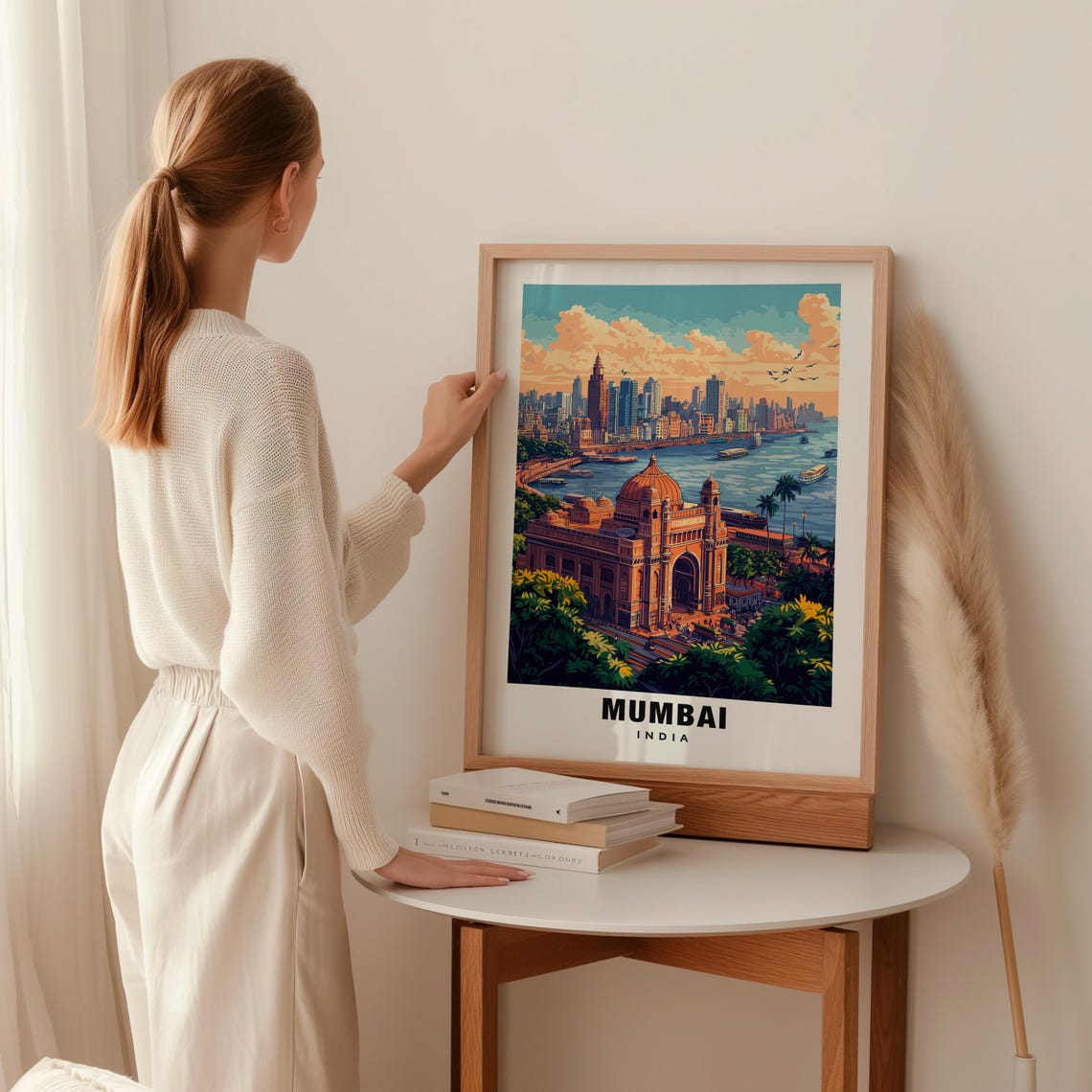 Mumbai City Print Mumbai Travel Poster India Travel Gift Mumbai India Poster Mumbai Gift Indian Culture Poster Art - Image 2