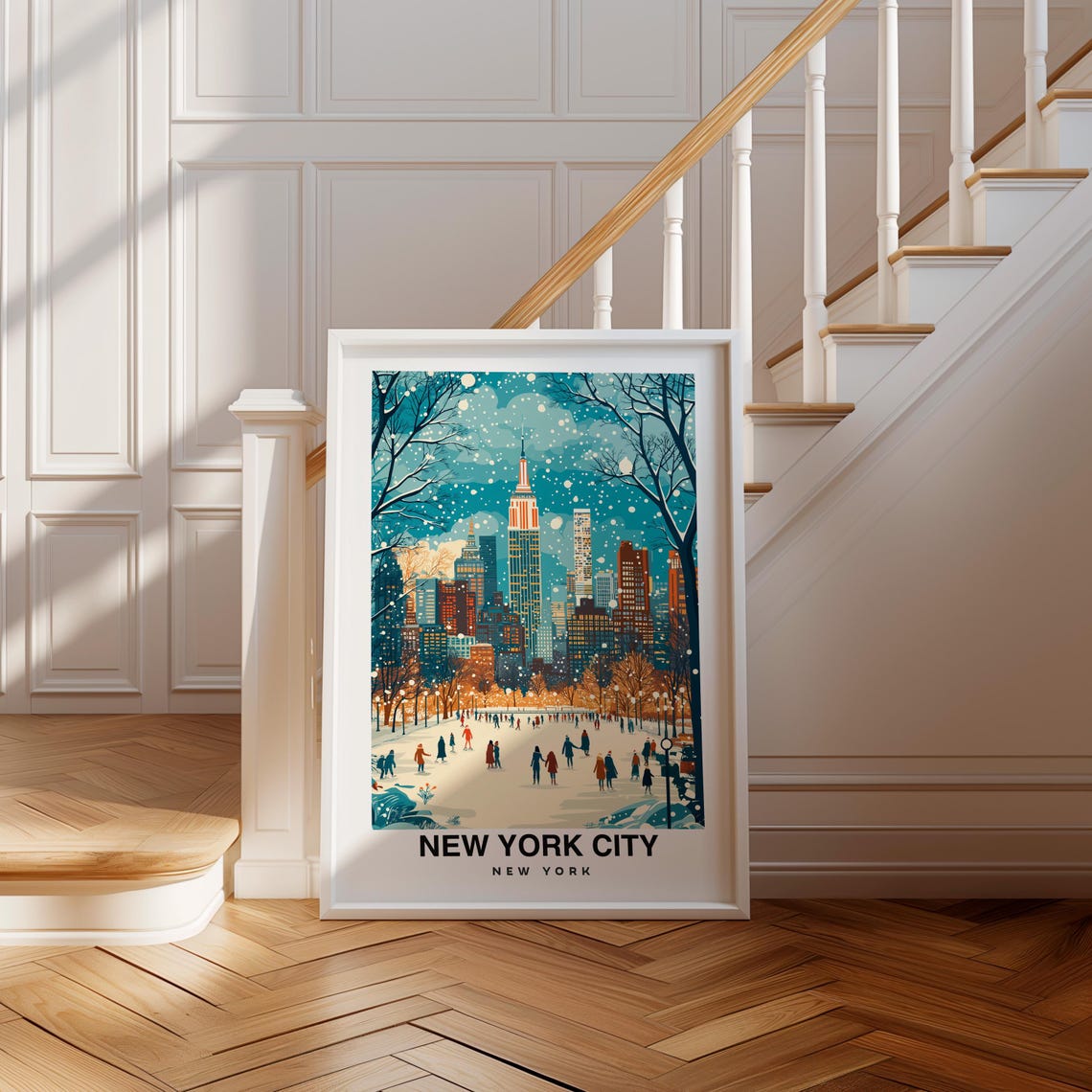 New York City Print Usa Poster Travel Wall Art Cityscape Print Urban Poster Scenic Art Landmark Decor Travel Poster Skyline Print