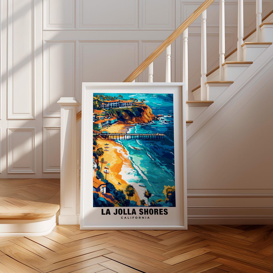 La Jolla Shores Print California Poster La Jolla Shores Views La Jolla Shores Landmarks La Jolla Shores City California Charm La Jolla