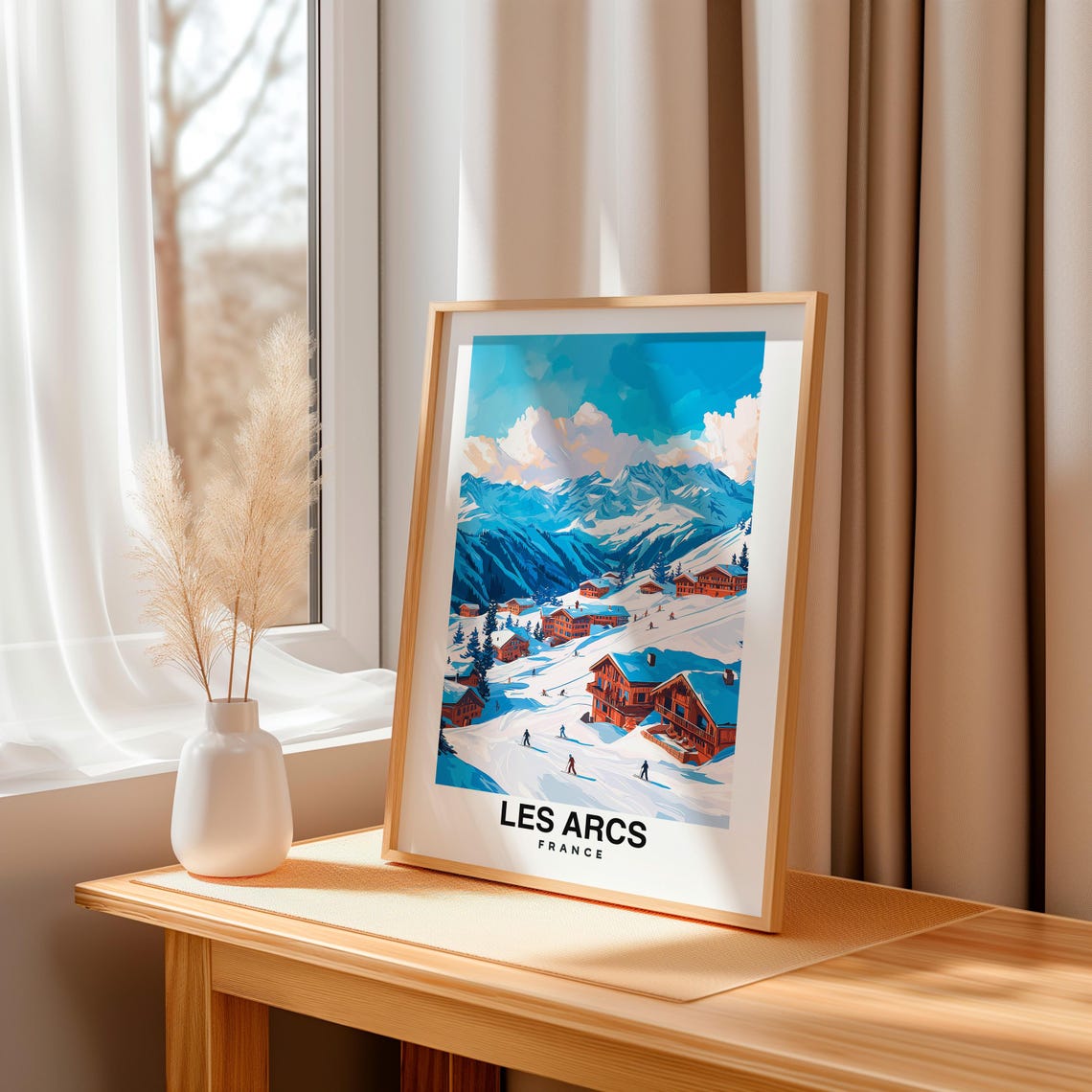 Les Arcs France Travel Print Wall Art Les Arcs France City Print Les Arcs France Travel Gift Les Arcs France Poster Travel Gift - Image 3