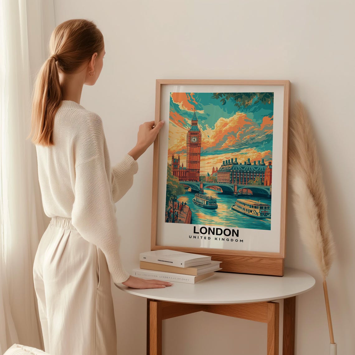 London City Print London Travel Poster United Kingdom Travel Gift London United Kingdom Poster London Gift Uk Poster - Image 2